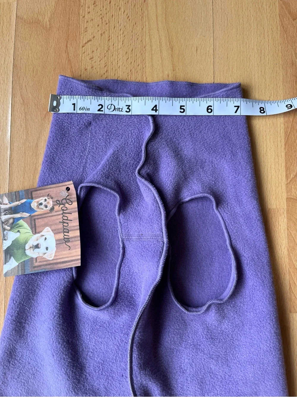 Lavender Stretch Fleece Pet Coat, Medium